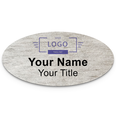  Oval Dovetail Real Wood Eco Name Badge