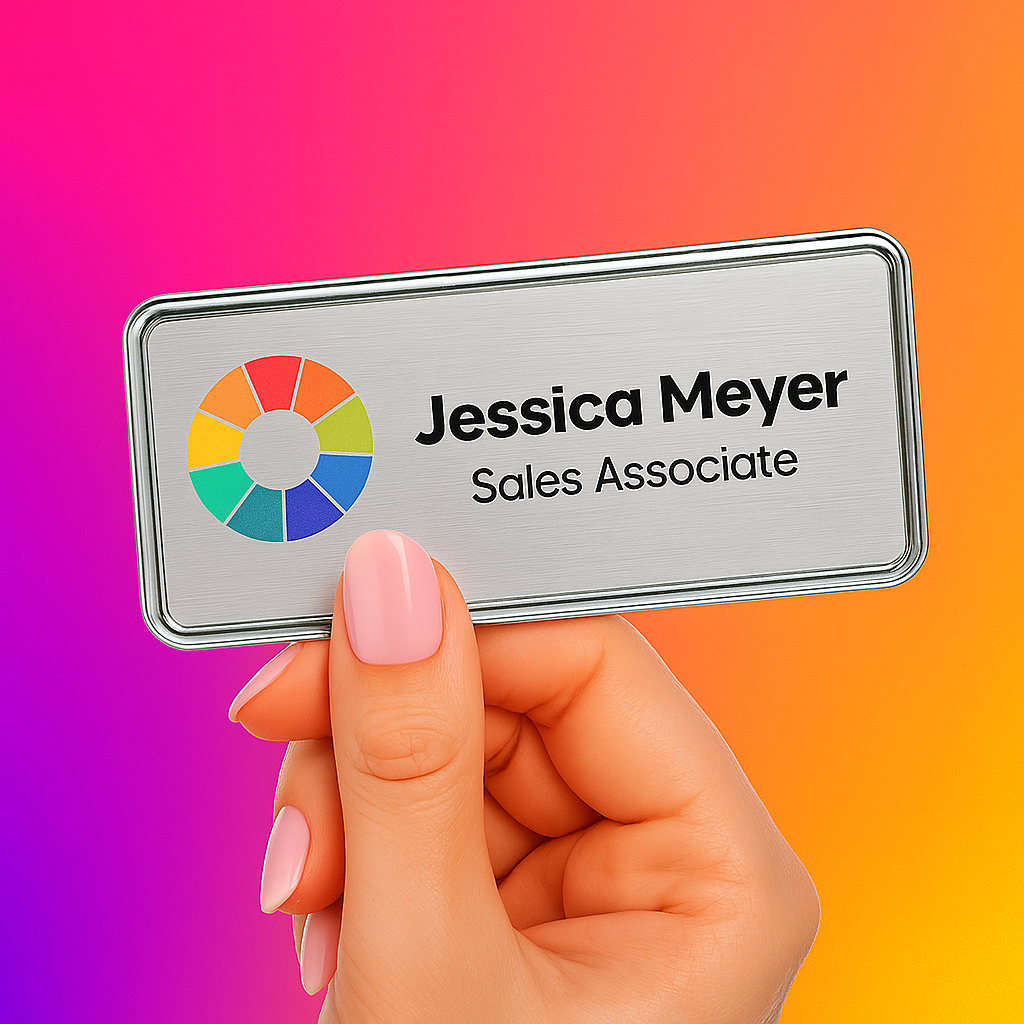 Name badge manufacturing process