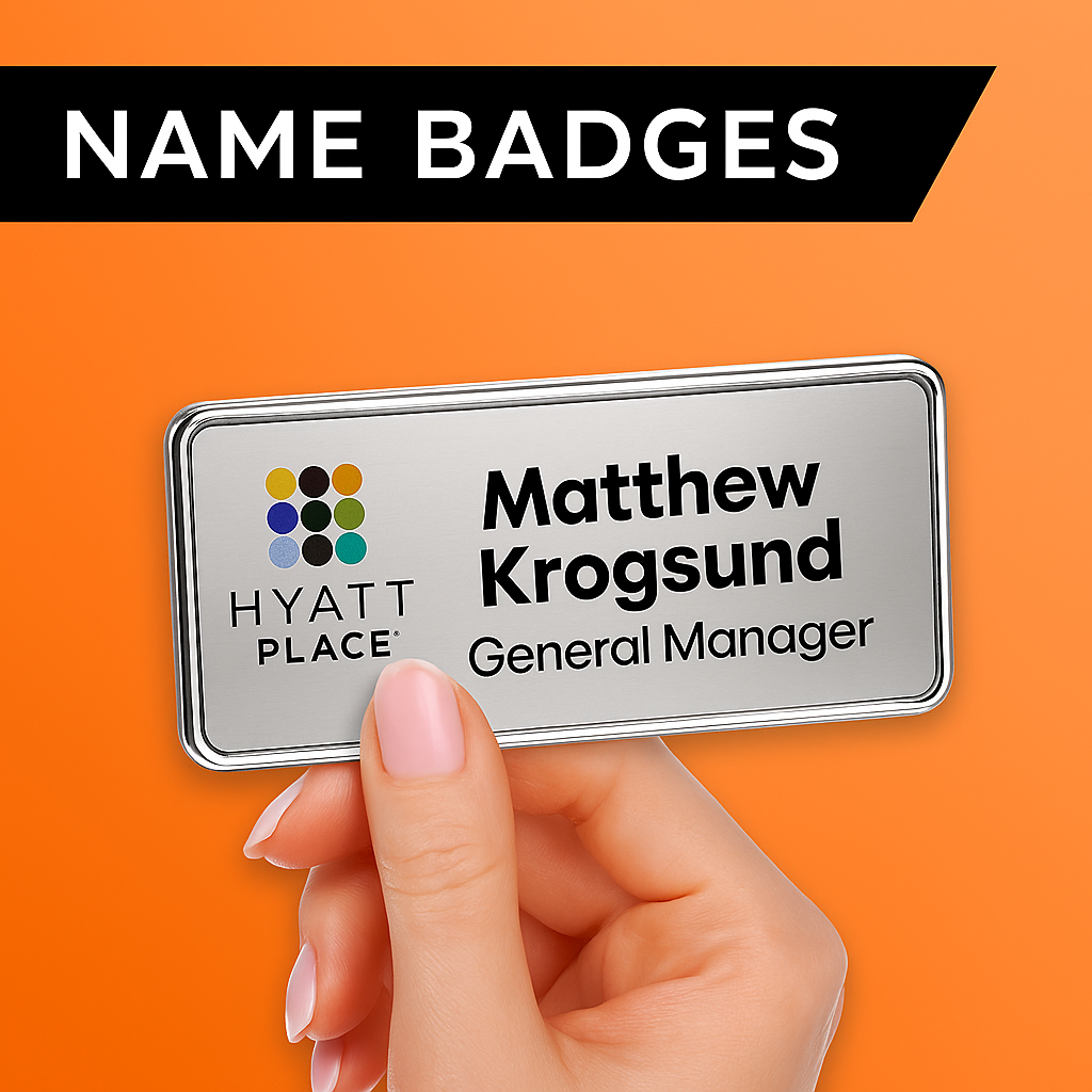 Eco-friendly bamboo name badges