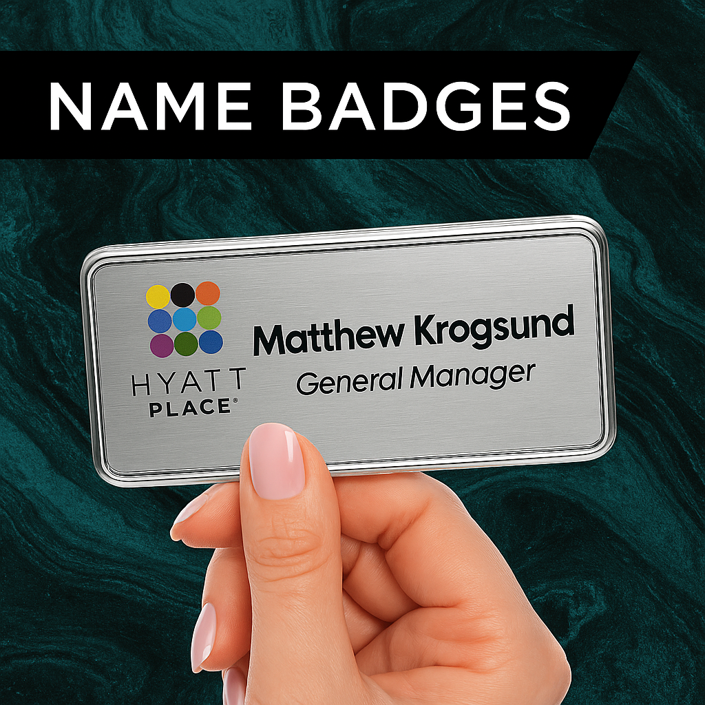 Eco-friendly wood badges