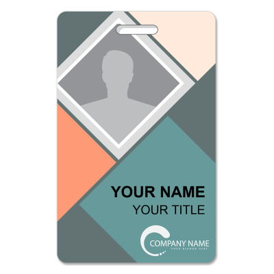 Vertical Multi-Color ID Card Template - Vibrant design with multiple colors
