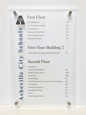11x17 Frosted Acrylic Sign with Standoffs