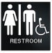 8x8 ADA Unisex Wheelchair Restroom Sign with Braille.