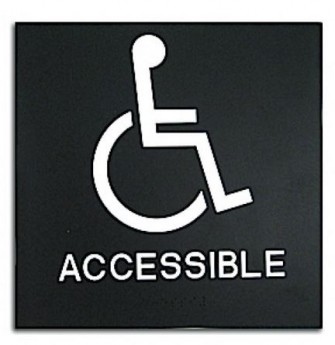 8x8 ADA Wheelchair Accessible Sign with Braille.