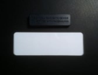 1x3 Blank Name Badge w/Magnet White