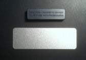 1x3 Blank Name Badge w/Magnet Silver Plastic