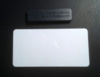 1.5x3 Blank Name Badge w/Magnet White
