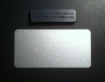1.5x3 Blank Name Badge w/Magnet Silver