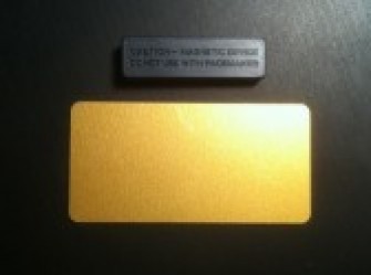 1.5x3 Blank Name Badge w/Magnet Gold