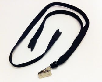 Black Lanyard w/ Bulldog Clip - Pack of 5 Lanyards