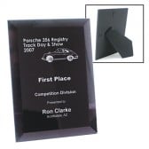 Glass Bevel Plaque with Easel Back - Black - 5x7