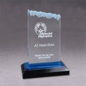 Frosted Acrylic Impress Award - Blue - 5