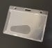 Clear Hard Plastic ID Card Holder - Horizontal