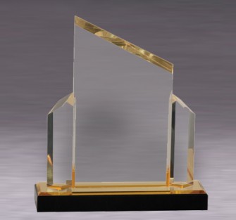 Gold Beveled Post Impress Acrylic 7x8 Award