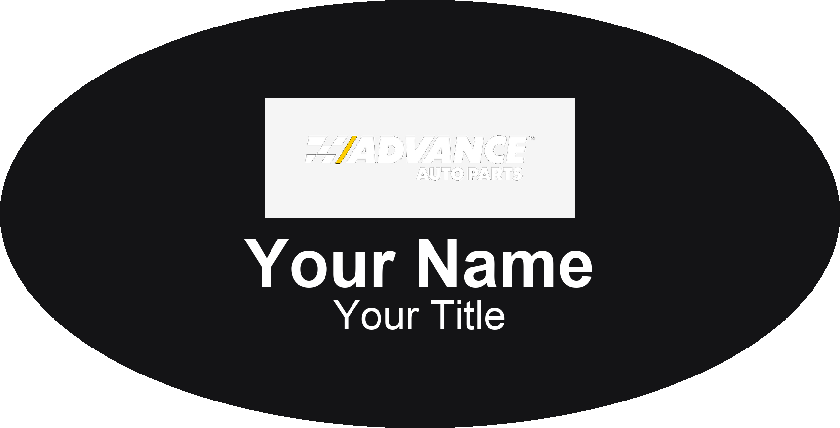 Advance Auto Parts auto parts store name badge Black, No Border