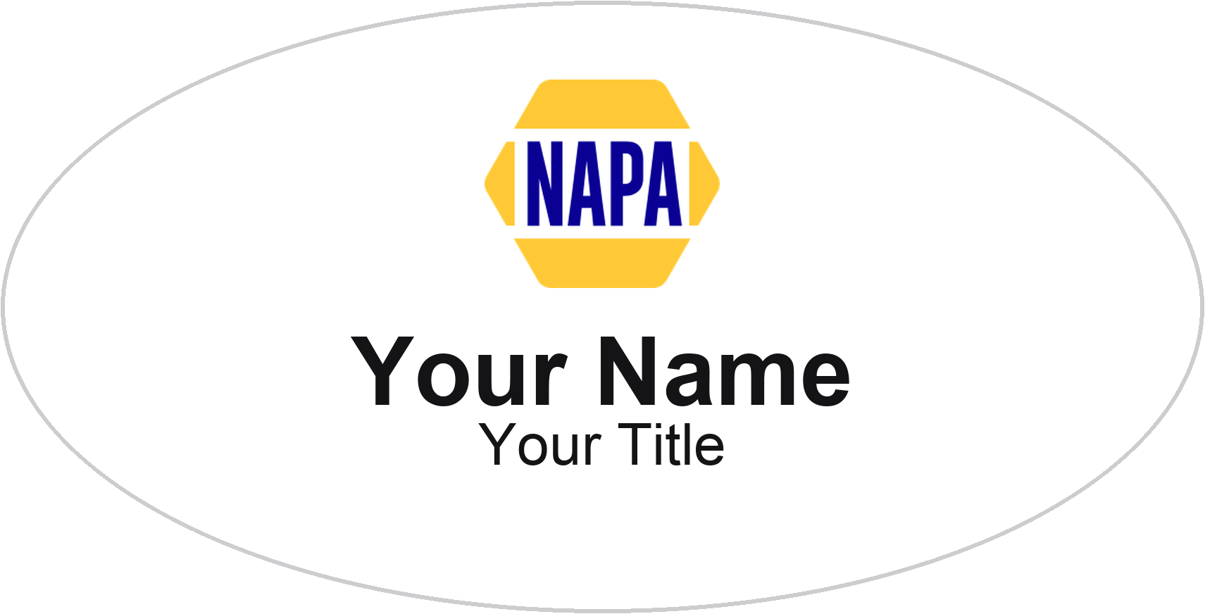 NAPA Auto Parts auto parts store name badge White, No Border