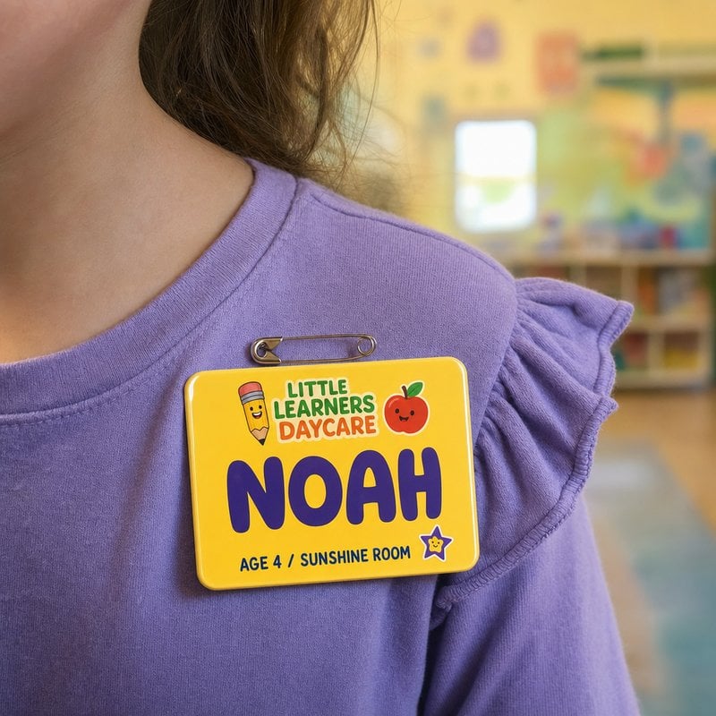 Daycare and preschool badge example