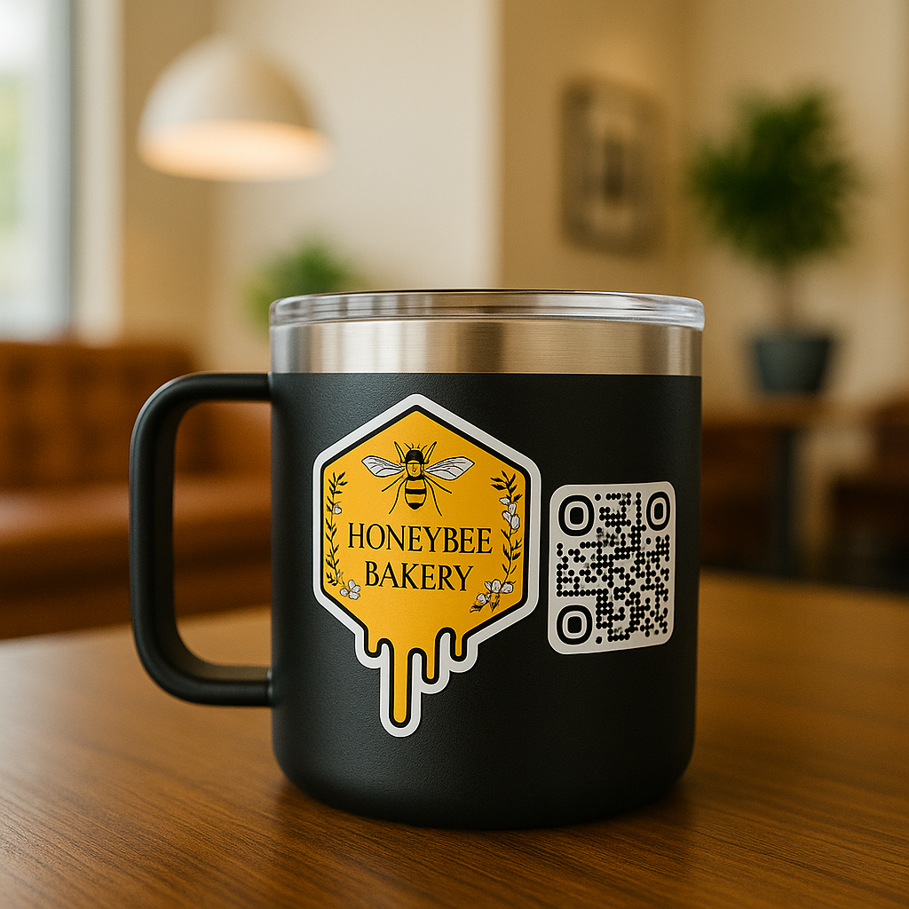 Custom Die Cut QR Code Stickers | Boost Your Brand | Stickerine.com
