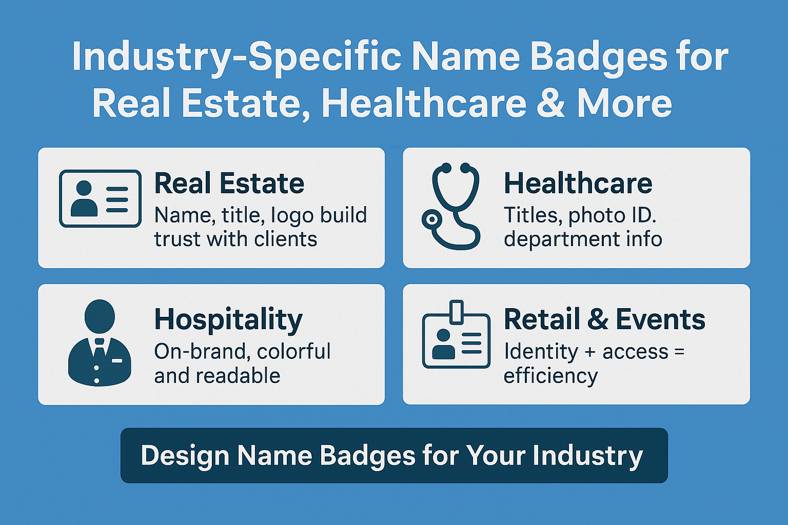 Industry-Specific Name Badges for Real Estate, Healthcare & More | NameBadge.com