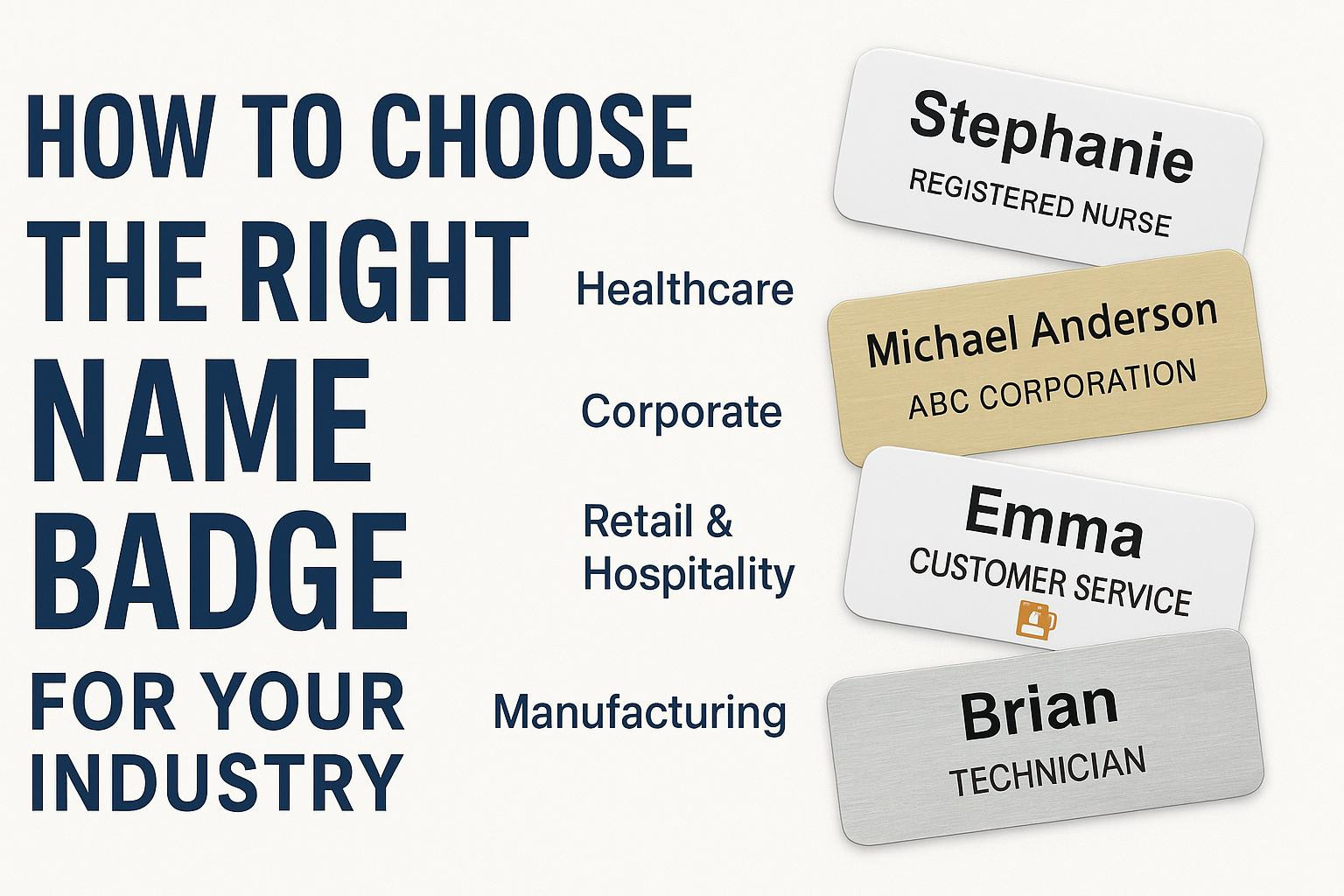 How to Choose the Right Name Badge for Your Industry | NameBadge.com