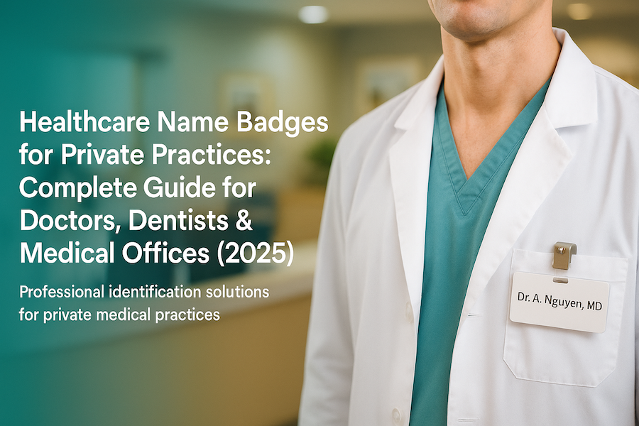 Healthcare Name Badges for Private Practices Complete Guide for Doctors Dentists & Medical Offices