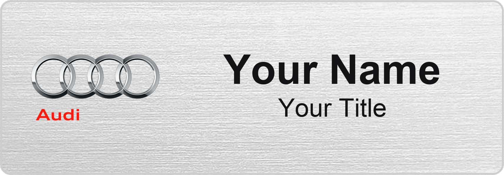 Audi Badge, Silver Metallic, No Border