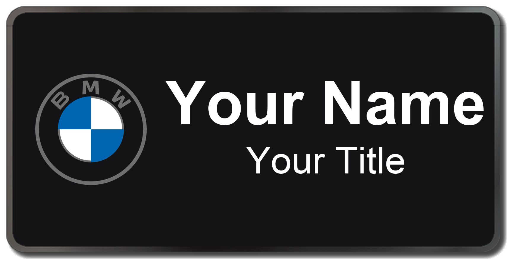 BMW Badge, Black, Black Border