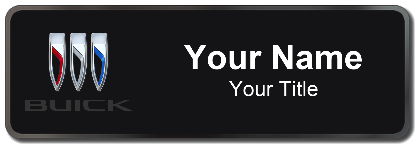 Buick Badge, Black, Black Border