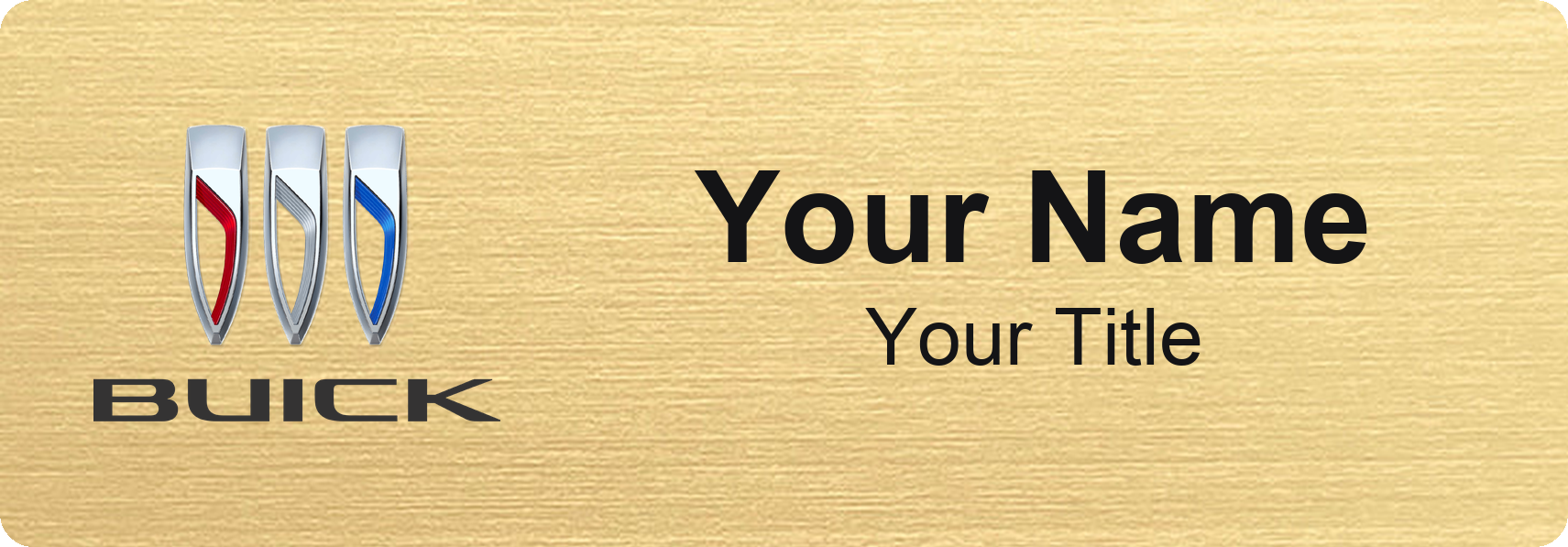 Buick Badge, Gold Metallic, No Border