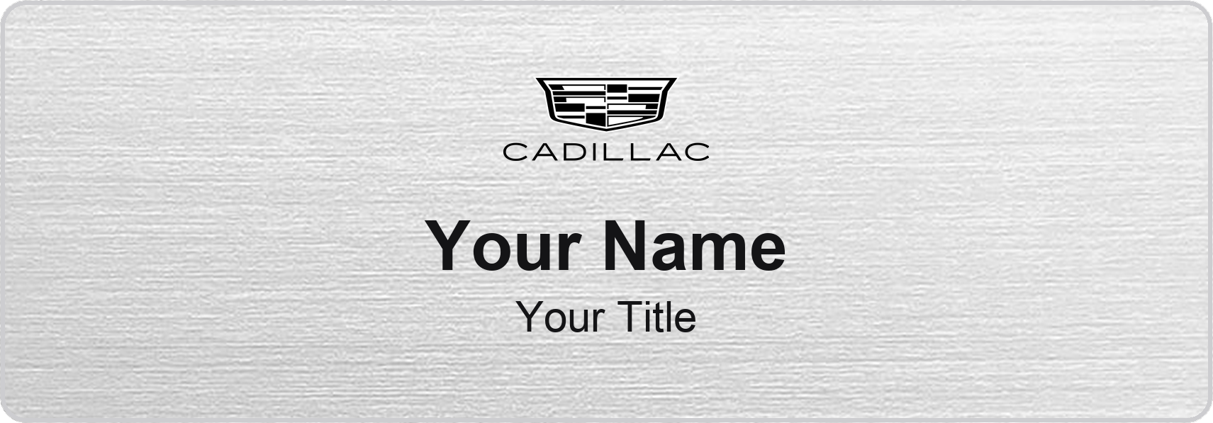 Cadillac Badge, Silver Metallic, No Border