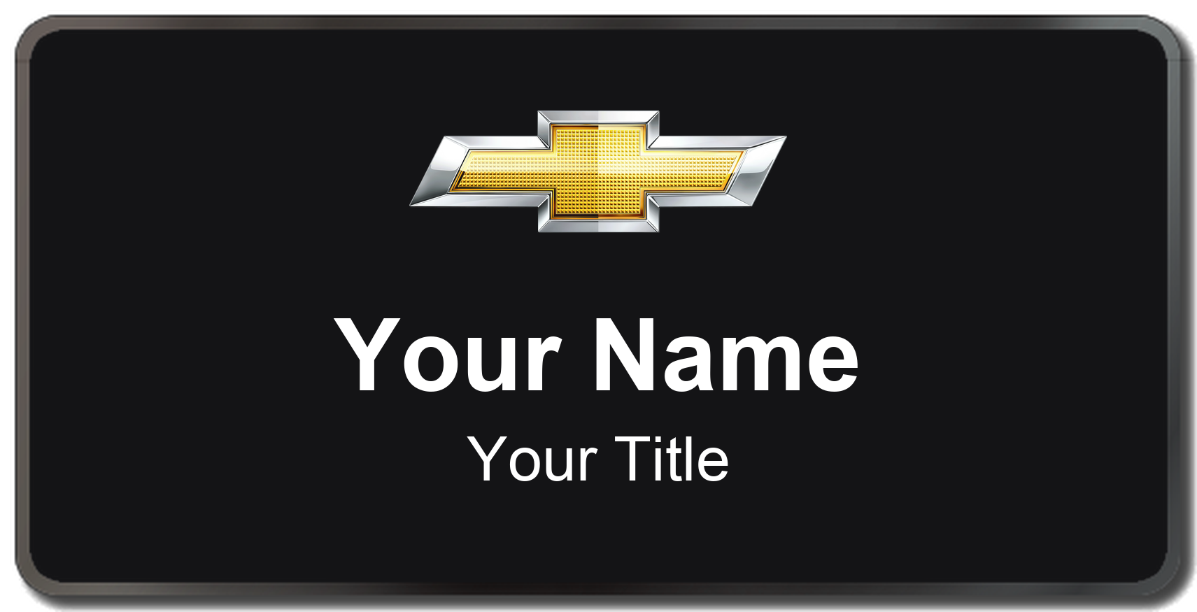 Chevrolet Badge, Black, Black Border