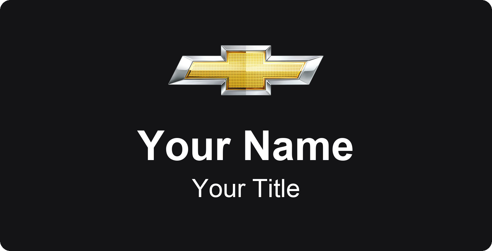 Chevrolet Badge, Black, No Border