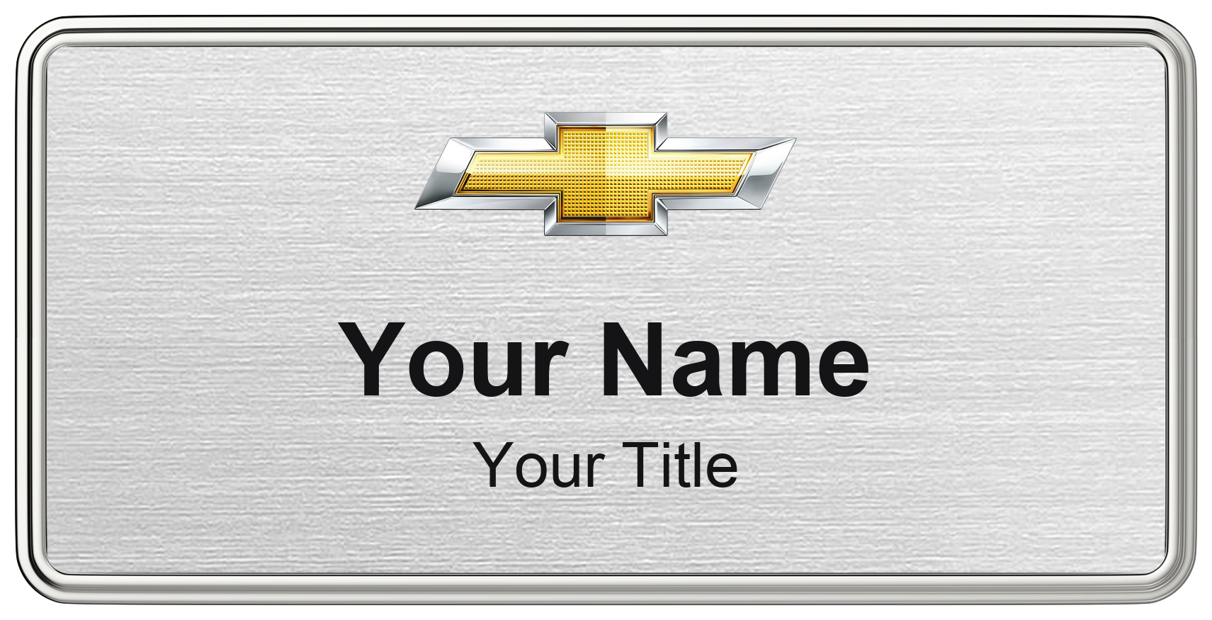 Chevrolet Badge, Silver Metallic, Silver Border