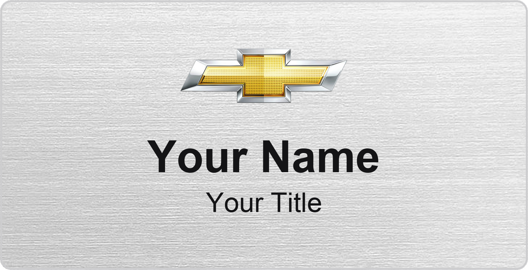 Chevrolet Badge, Silver Metallic, No Border
