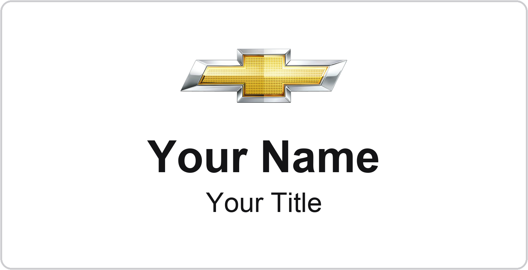 Chevrolet Badge, White, No Border