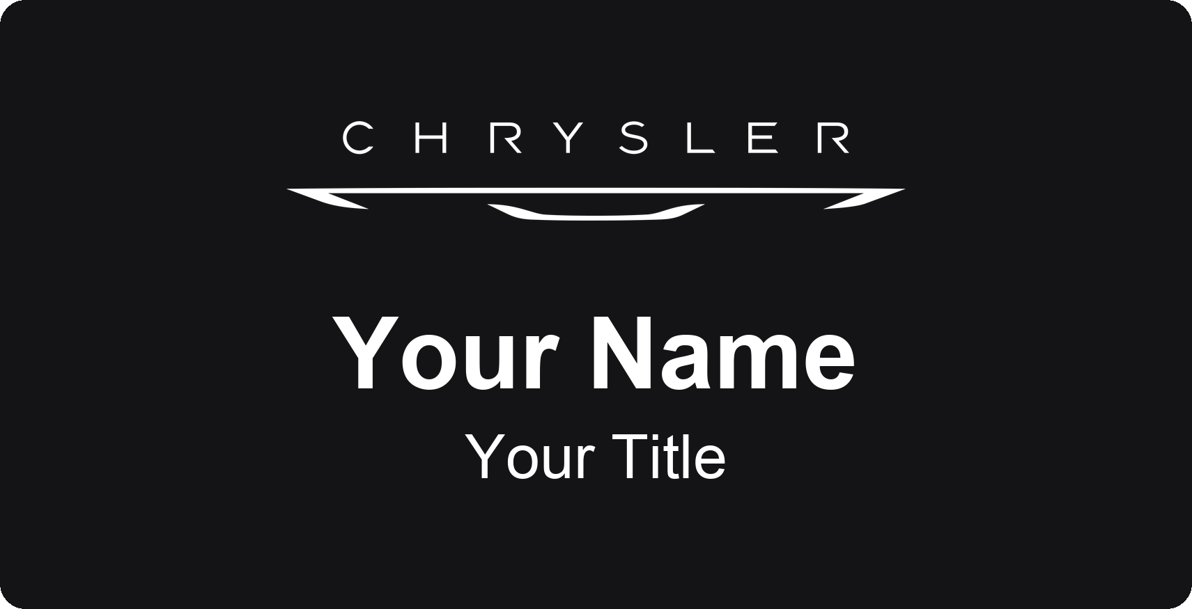 Chrysler Badge, Black, No Border