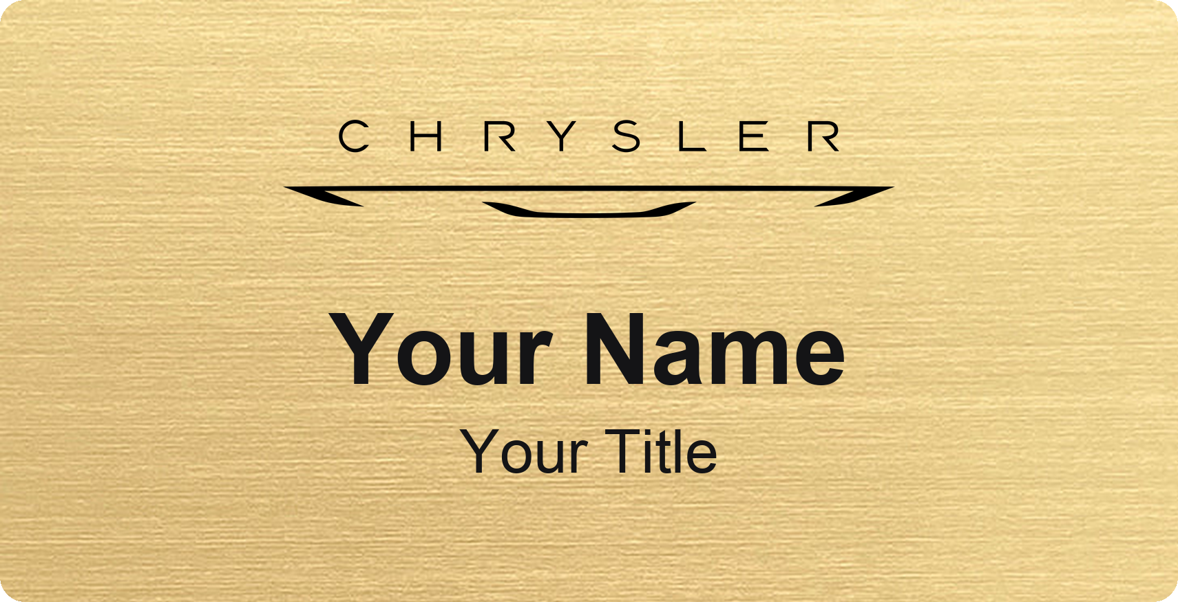 Chrysler Badge, Gold Metallic, No Border