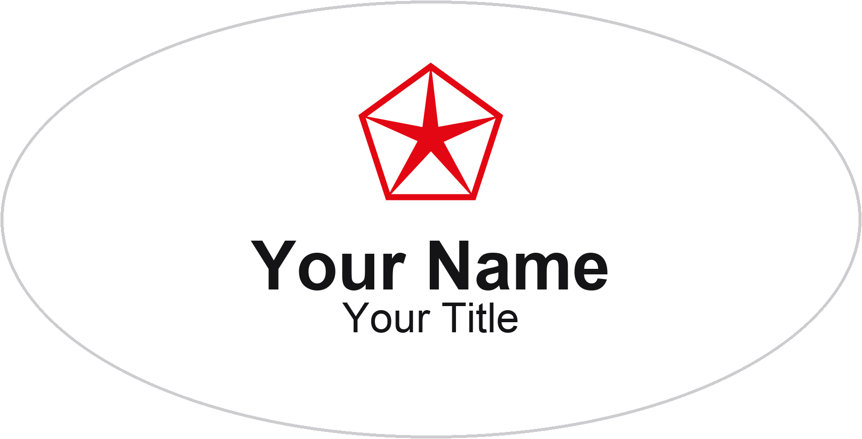 Chrysler dealership name badge White, No Border