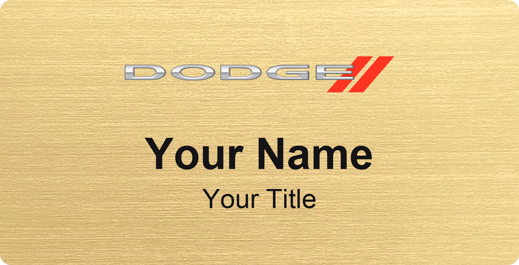 Dodge Badge, Gold Metallic, No Border