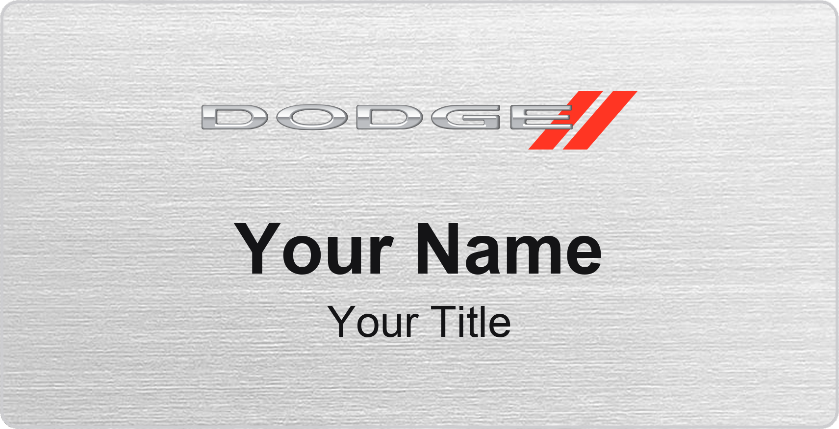 Dodge Badge, Silver Metallic, No Border