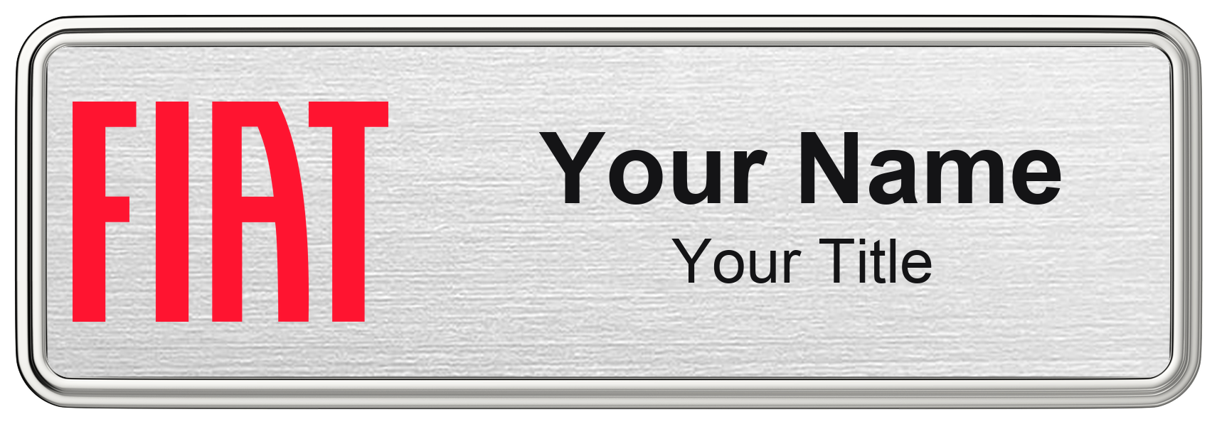 Fiat Dealership Name Badges