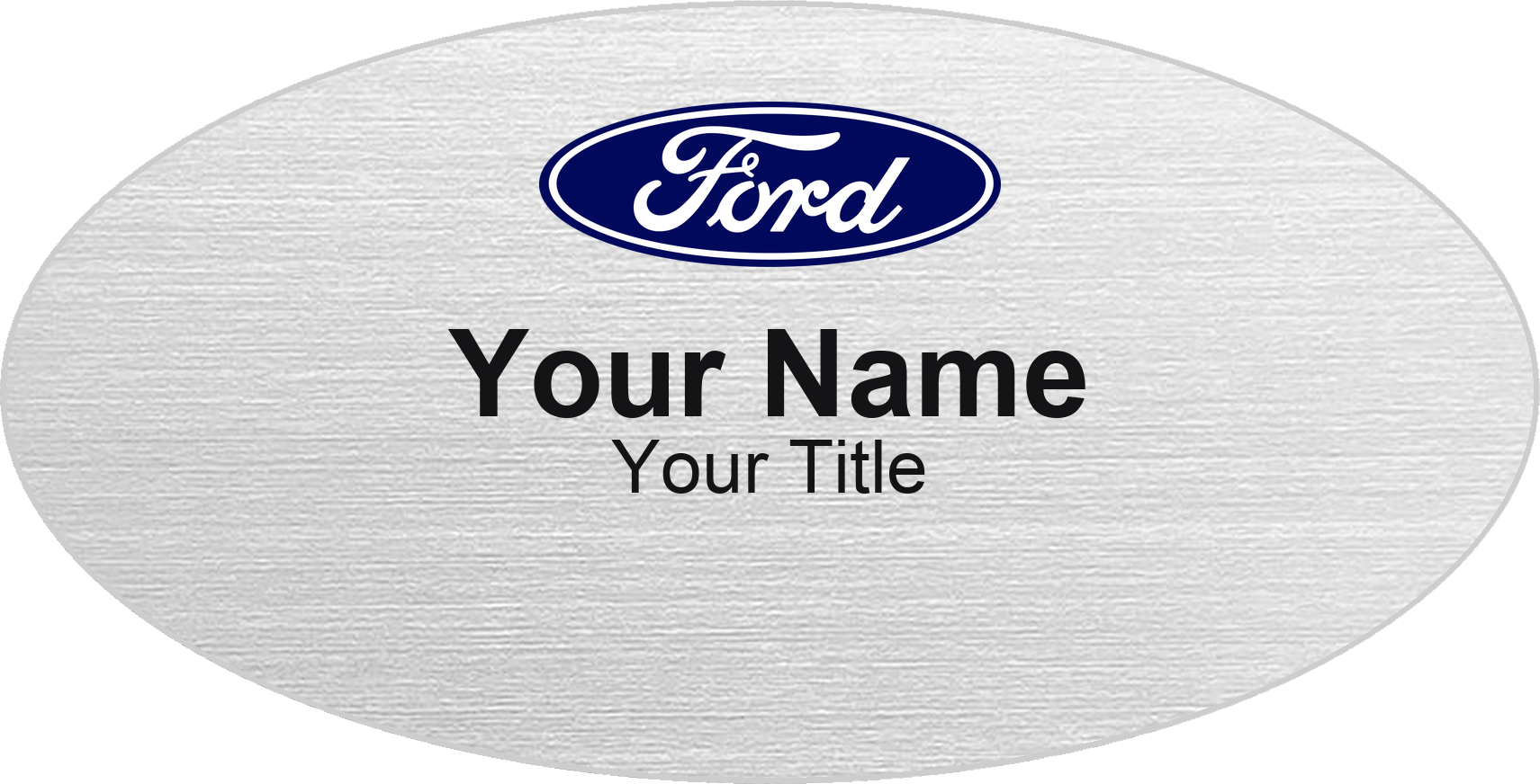 Ford dealership name badge White, No Border