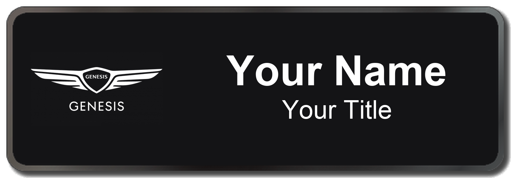 Genesis Badge, Black, Black Border