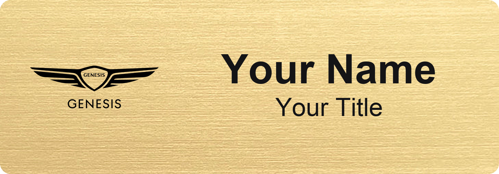 Genesis Badge, Gold Metallic, No Border