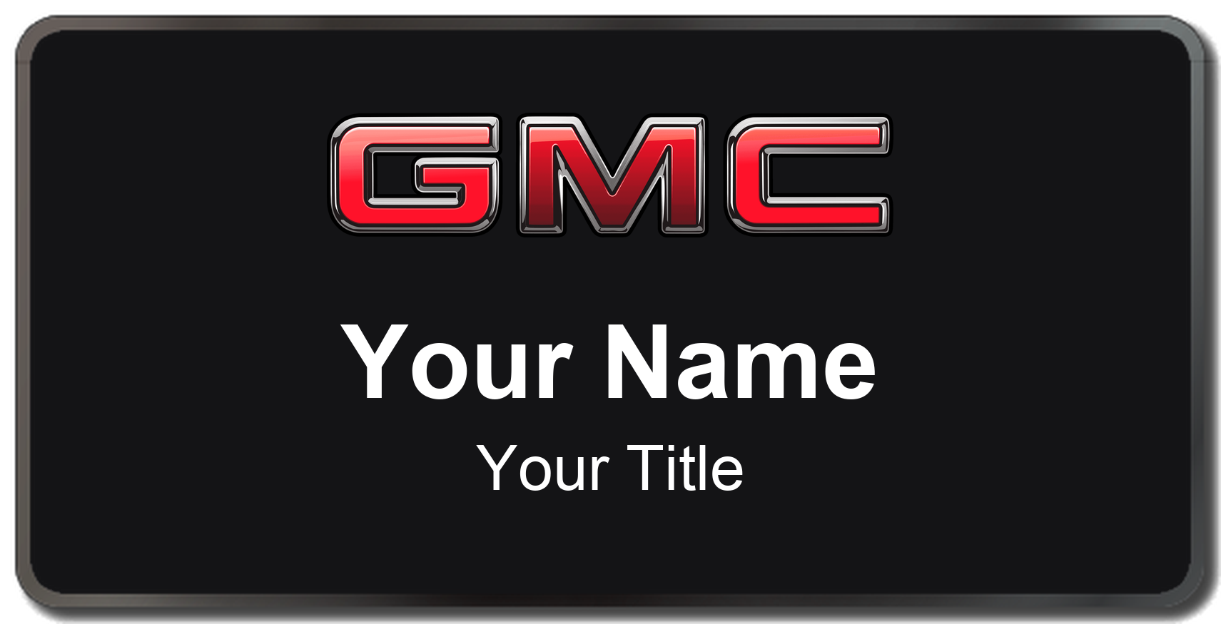 GMC Badge, Black, Black Border