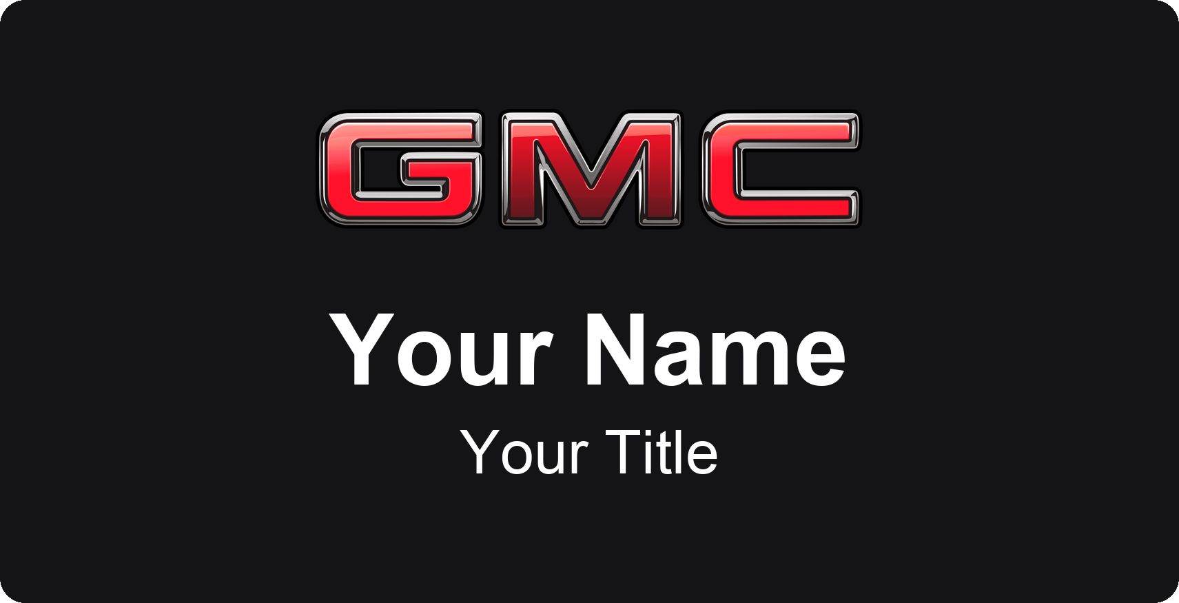 GMC Badge, Black, No Border