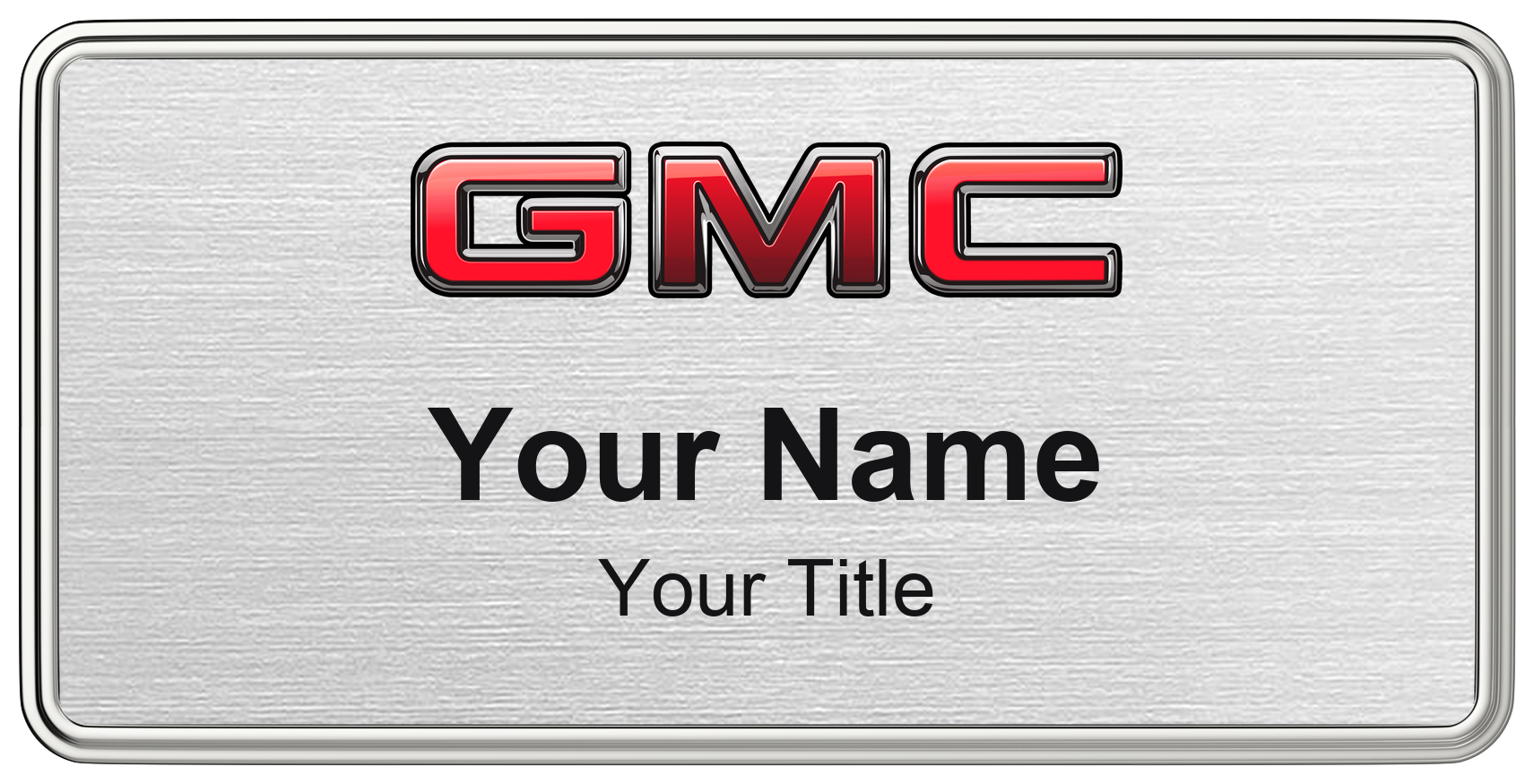 GMC Badge, Silver Metallic, Silver Border