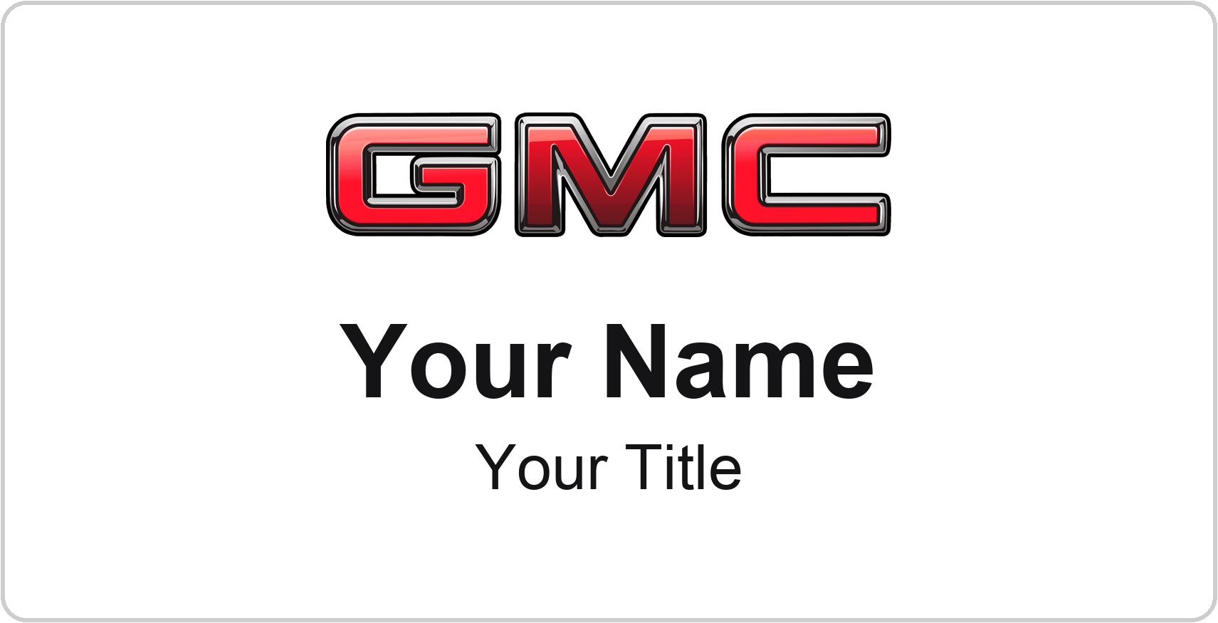 GMC Badge, White, No Border