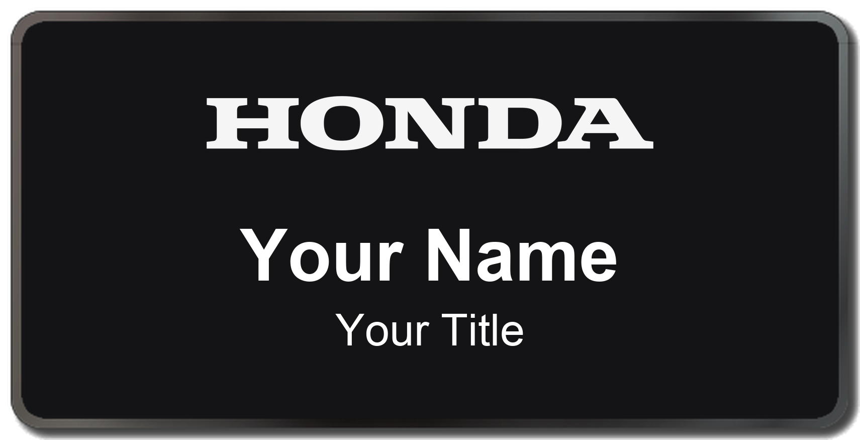 Honda Badge, Black, Black Border