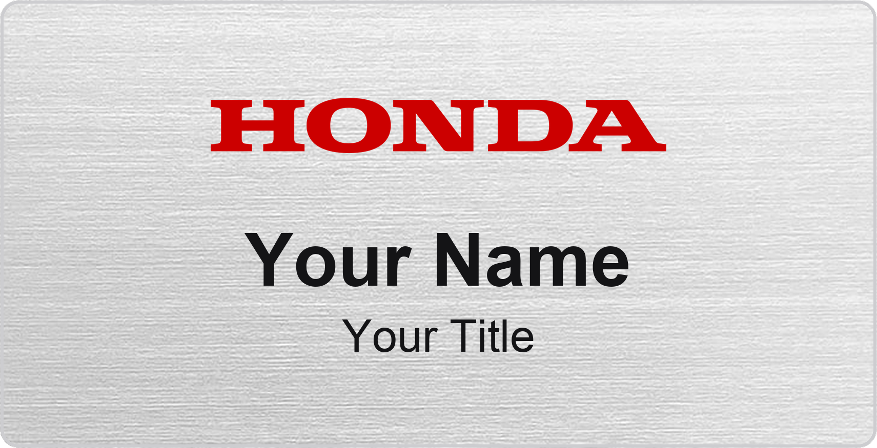 Honda Badge, Silver Metallic, No Border